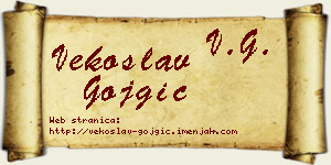 Vekoslav Gojgić vizit kartica